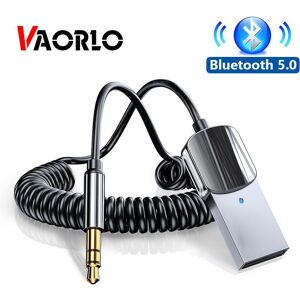 Vaorlo Bluetooth 5.0 Aux-Adapter, Kabelloser Auto-Empfänger, Usb Auf 3,5 Mm Klinke, Audio, Musik, Mikrofon, Freisprecheinrichtung, Lautsprecher-Sender