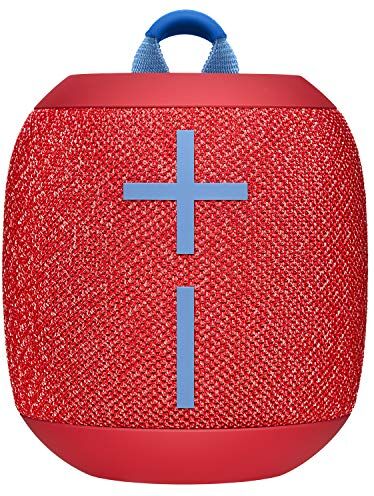 984-001563 Ultimate Ears WONDERBOOM 2 bärbar trådlös bluetooth-högtalare, stor bas, 360 ljud, utomhus-ljudläge, vattentät, flyter, koppla ihop två för äkta stereo, 13 timmars batteritid Radikalröd