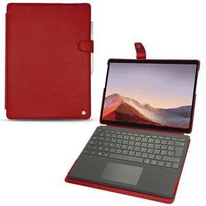 Noreve Lederschutzhülle Microsoft Surface Pro X Perpétuelle Rouge