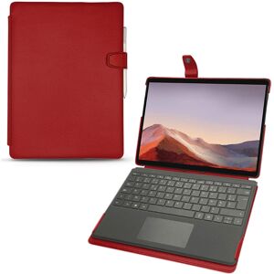 Noreve Lederschutzhülle Microsoft Surface Pro X Évolution Rouge PU