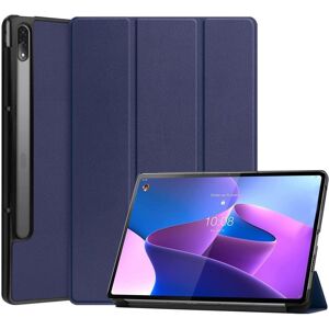 Generic Lenovo Tab P12 Pro tri-fold leather flip case - Blue