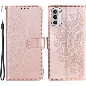 SKALO Motorola Moto G52 Mandala Flip Cover - Rosa guld