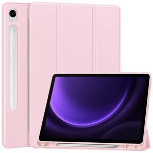 My Store Samsung Galaxy Tab S9 FE 3x ren farve TPU Smart læder tablet taske med pen slot (pink)