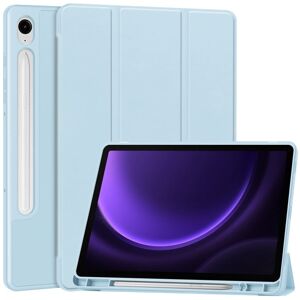 My Store Samsung Galaxy Tab S9 FE 3x ren farve TPU Smart læder tablet taske med pen slot (lyseblå)