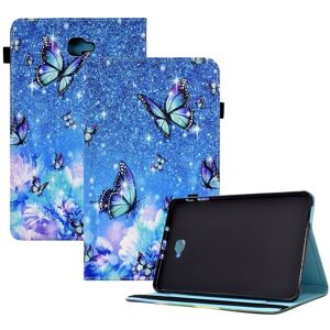 My Store For Samsung Galaxy Tab A 10.1 2016 T580 Colored Drawing Stitching Elastic Band Leather Smart Tablet Case(Butterfly)