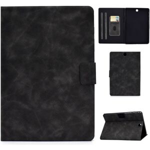 My Store Samsung Galaxy Tab A 9.7 T550 / T555C Koskind tekstur vandret drejeligt læderetui med holder og kortplads & Sleep /  (grå)