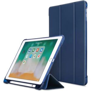 TABLETCOVERS.DK iPad 9.7 (2018-2017) / iPad Air / iPad Air 2 Tri-Fold Læder Cover m. Apple Pencil Holder - Mørkeblå