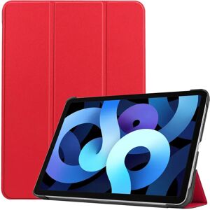 EIDERWOOD iPad Air (2022 / 2020) Litchi Tri-Fold Læder Cover - Rød