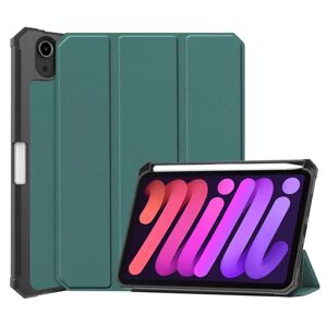 TABLETCOVERS.DK iPad Mini (2021) - Foldbart Cover m. Ståfunktion & Styluspen Holder - Mørkegrøn