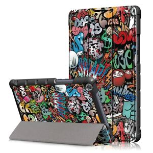 TABLETCOVERS.DK Huawei MediaPad M5 Lite 8 Læder Cover m. Folde & Standerfunktion - Cartoon Graffiti