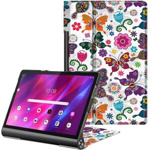 TABLETCOVERS.DK Lenovo Yoga Tab 11 Læder Cover m. Ståfunktion - Sommerfugle & Blomster