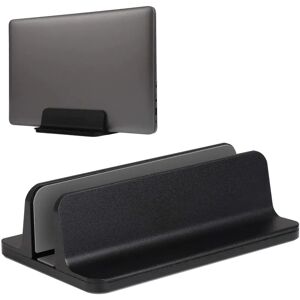 TABLETCOVERS.DK Justerbar Vertikal Holder Til MacBook & Laptop - Aluminium Sort