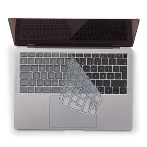 Philbert MacBook Air 13 (2018-2019) Keyboard Cover m. Dansk Tastatur - Transparent / Black