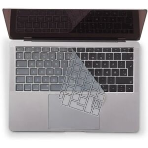 Philbert MacBook Air 13 (2018-2019) Keyboard Cover m. Dansk Tastatur - Transparent / Black