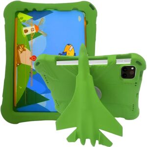 EIDERWOOD iPad Air (2022 / 2020) / Pro 11 (2022 / 2021 / 2020 / 2018) - Airplane 360 Degree Position Børne Cover - Grøn