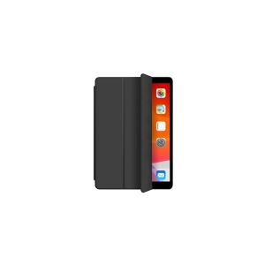 eSTUFF Pencil case - Skærmdække til tablet - polyuretan-læder, termoplastisk polyuretan (TPU) - sort - 10.2 - for Apple 10.2-inch iPad (7. generation)