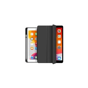 eSTUFF Pencil case - Skærmdække til tablet - polyuretan-læder, termoplastisk polyuretan (TPU) - sort - 10.5 - for Apple 10.5-inch iPad Air (3. generation)