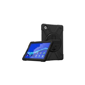 eSTUFF - Bagsidecover til tablet - silicone, polykarbonat - sort - 10.3 - for Lenovo Smart Tab M10 FHD Plus (2nd Gen) with Google Assistant