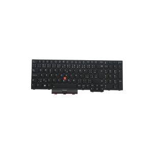 Lenovo Transimage - Notebooks udskiftningstastatur - med Trackpoint, UltraNav - bagbelyst - QWERTY - tjekkisk/slovakisk - sort - for ThinkPad L15 Gen 1 20U7, 20U8