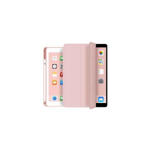 eSTUFF Pencil case - Skærmdække til tablet - polyuretan-læder, termoplastisk polyuretan (TPU) - pink - 9.7 - for Apple 9.7-inch iPad (5. generation,