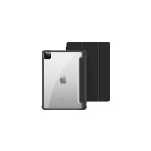 eSTUFF - Skærmdække til tablet - polykarbonat, termoplastisk polyuretan (TPU) - sort, gennemsigtig - 10.2 - for Apple 10.2-inch iPad (7. generation, 8. generation, 9. generation)
