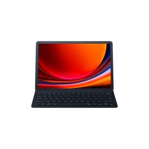 Samsung EF-DX710 - Tastatur og folio-kasse (bogomslag) - Tynd - Bluetooth, POGO pin - sort tastatur, sort etui - for Galaxy Tab S9, Tab S9 FE