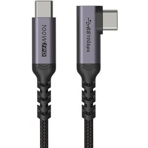 Apple Usb-C 3.2 Gen.2 Kabel - 5a/20v/100w - Vinklet - Grå - 0.50 M