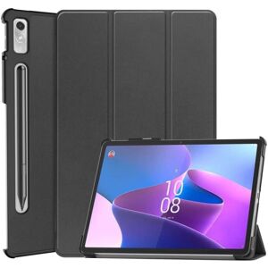 Generic Tri-fold læderstativ-etui til Lenovo Tab P11 Pro (2. generation) Black