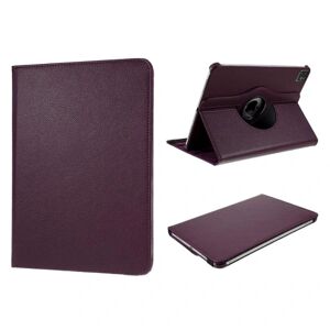 Generic iPad Air (2020) 360 graders rotatable læder etui - lilla Purple