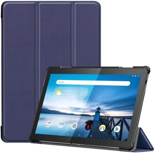 Generic Lenovo Tab M10 tre-folds læder etui - Mørkeblå Blue