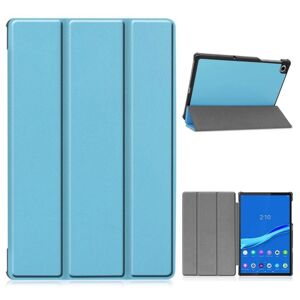 Generic Lenovo Tab M10 FHD Plus Holdbart Tre-fold Læder Etui - Babyblå Blue