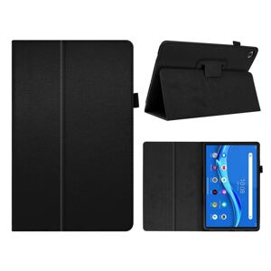 Generic Lenovo Tab M10 FHD Plus Litchi Læder Etui - Sort Black