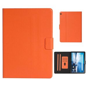 Generic Lenovo Tab M10 Simple Themed Læder Etui - Orange Orange