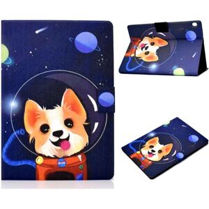 Generic Lenovo Tab M10 Mønster Tryk Læder Etui - Aerospace Hund Multicolor