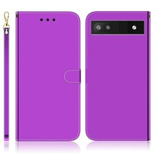 Generic Mirror Google Pixel 6a Flip Etui - Lilla Purple