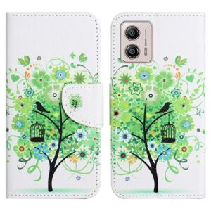 Generic Wonderland Motorola Moto G73 Flip Etui - Grønt Træ Green