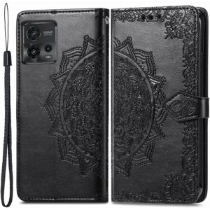 Generic Mandala Motorola Moto G72 Flip Etui - Sort Black