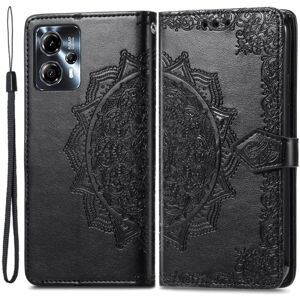 Generic Mandala Motorola Moto G23 / G13 Flip Etui - Sort Black