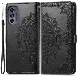 Generic Mandala Motorola Moto G62 5g Flip Etui - Sort Black