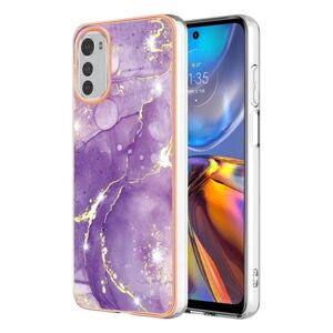 Generic Marble Motorola Moto E32s / E32 Etui - Lilla Marmor Purple