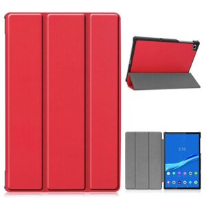 Generic Lenovo Tab M10 FHD Plus Holdbart Tre-fold Læder Etui - Rød Red