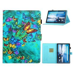 Generic Lenovo Tab M10 / M10 FHD Plus Cool Mønster Læder Etui - Sommerfu Multicolor