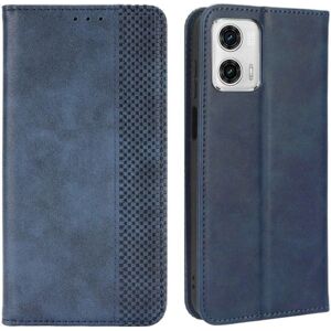 Generic Bofink Vintage Motorola Moto G53 Læder Etui - Blå Blue