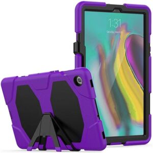 Generic Samsung Galaxy Tab S5e stødsikker silikone hybrid etui - Lilla Purple