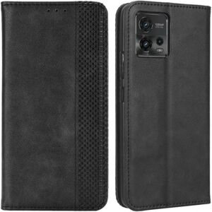 Generic Bofink Vintage Motorola Moto G72 Læder Etui - Sort Black