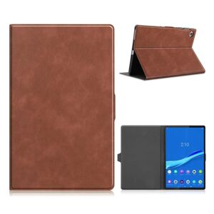 Generic Lenovo Tab M10 FHD Plus Holdbart Læder Flip Etui - Brun Brown