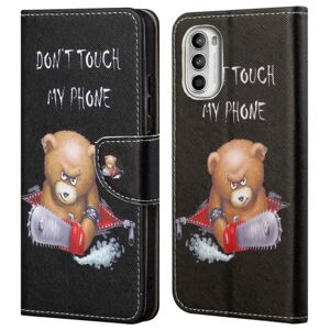 Generic Wonderland Motorola Moto G52 flip etui - Bjørn Black