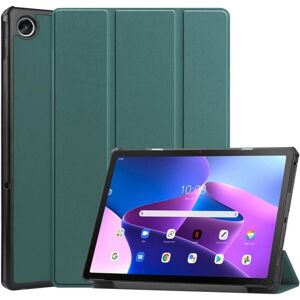 MTK Til Lenovo Tab M10 Plus (Gen 3) Trifoldet Stativdæksel - Grøn Green