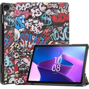 MTK Til Lenovo Tab M10 (Gen 3) Trifoldet Stativdæksel - Graffiti Multicolor