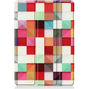 MTK Apple iPad 10.2 Mønster PU Trifoldet Stand Tablet-Taske - Farver Multicolor